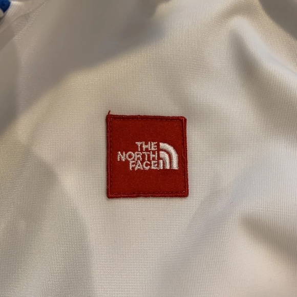 The North Face Full Zip Hooded White Jacket Pockets Mens Size S Red Logo Japan - Picture 9 of 12